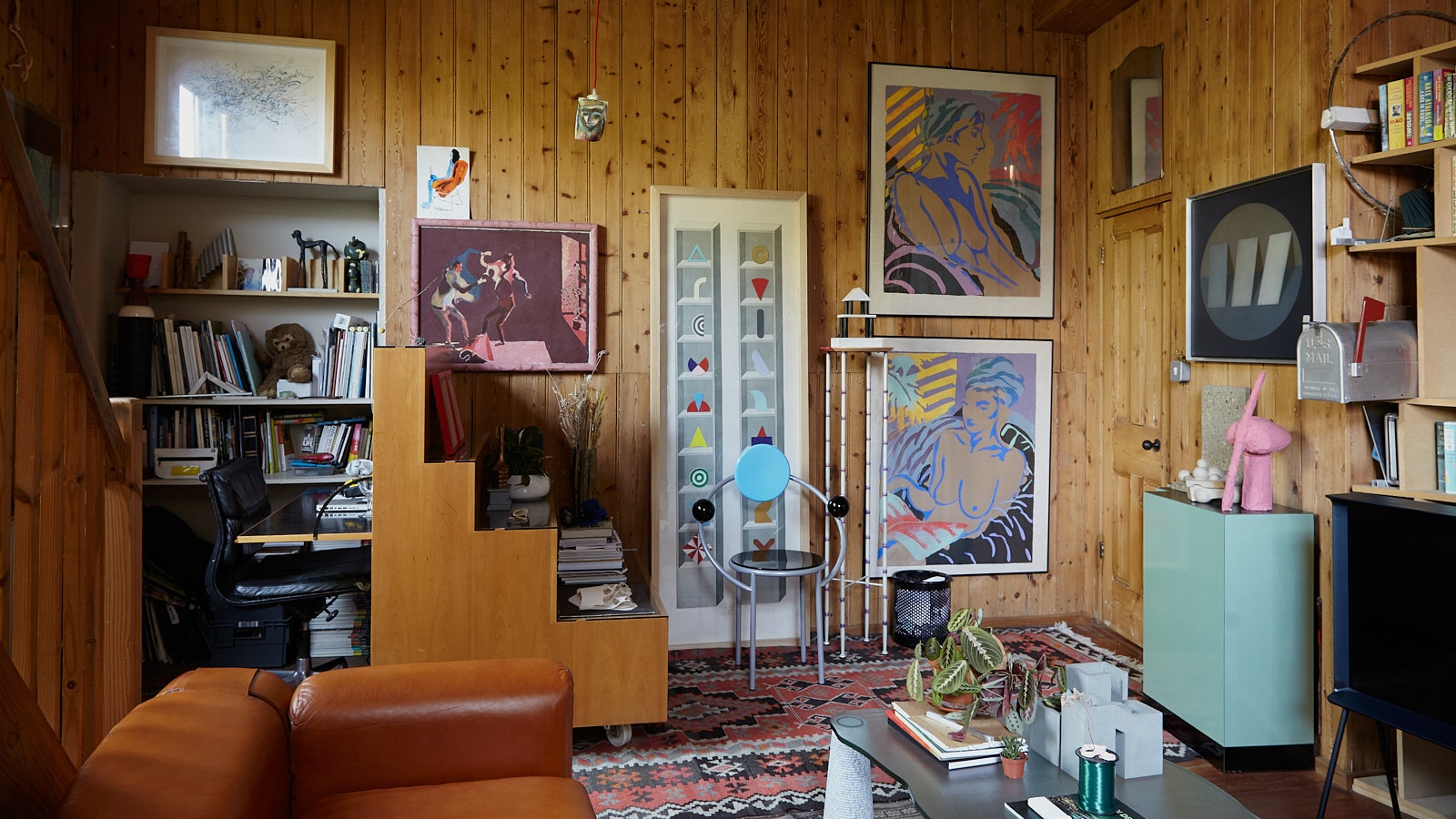 An idiosyncratic London flat filled with auction-house treasures and handmade pieces