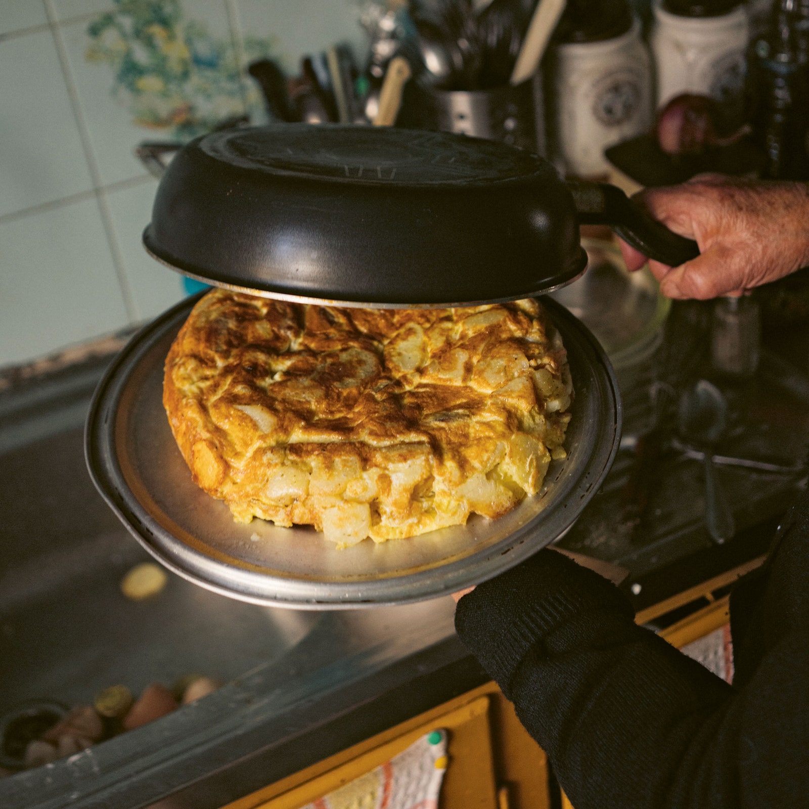 Yiayia Despina's Fourtalia (Egg and Potato Omelette) from Andros