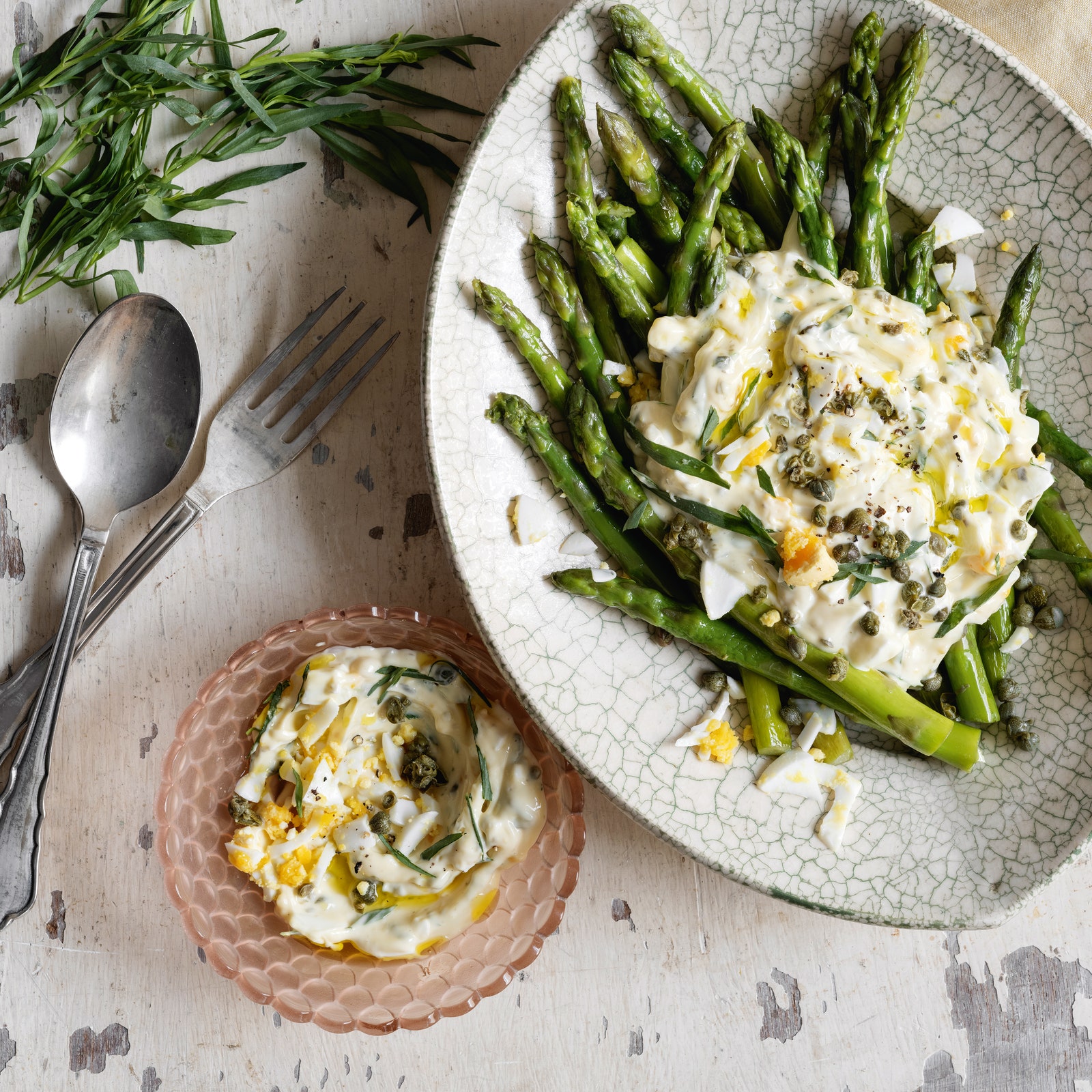 Asparagus with sauce gribiche