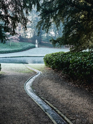 Rousham Gardens Oxfordshire  Designed by the 18^th^century landscape architect William Kent the splendid garden at...