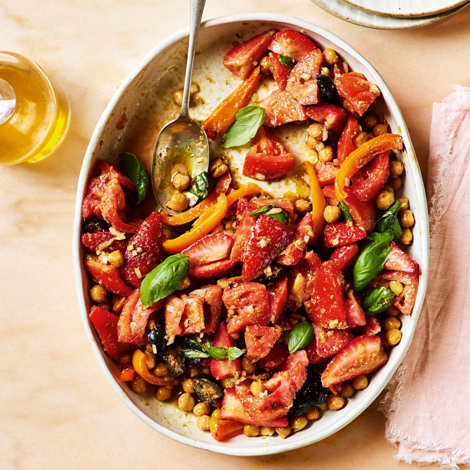 Italian tomato & strawberry salad