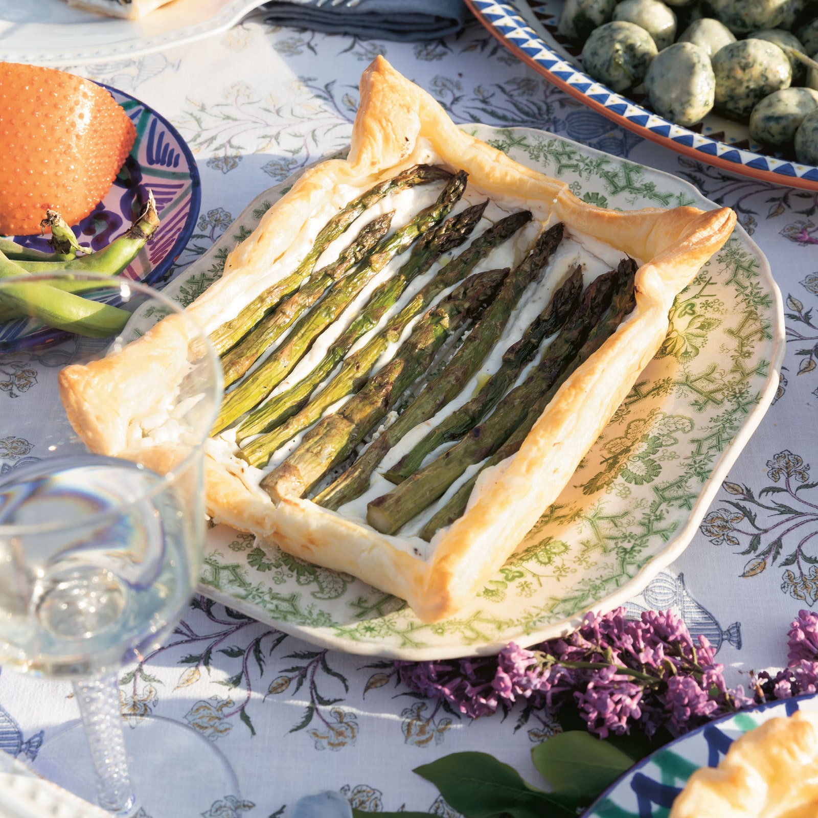 Ricotta and asparagus tart