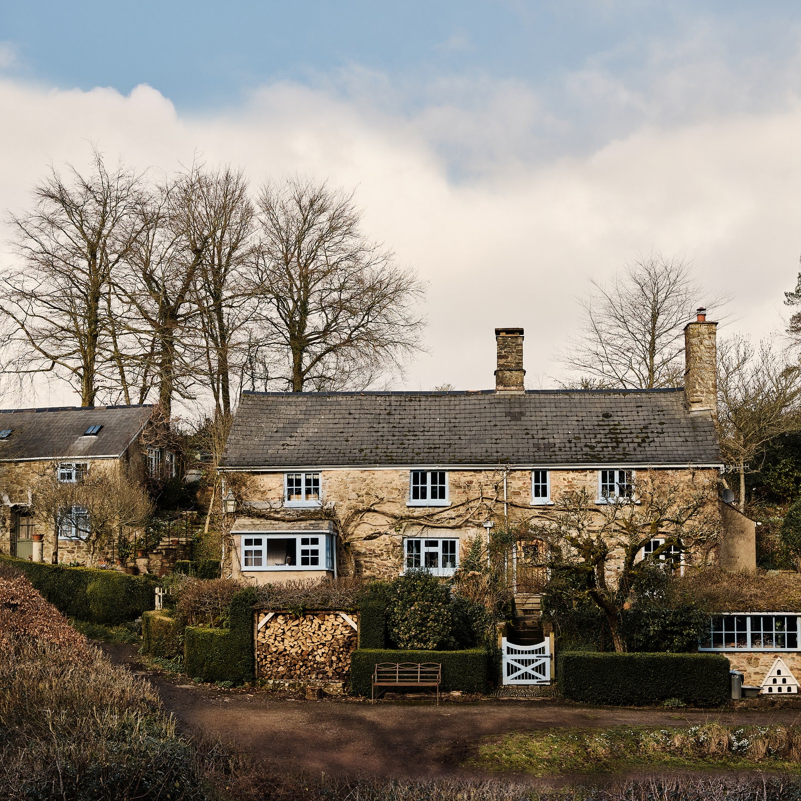 An interior designer's 17th-century farmhouse in a secluded Devon valley